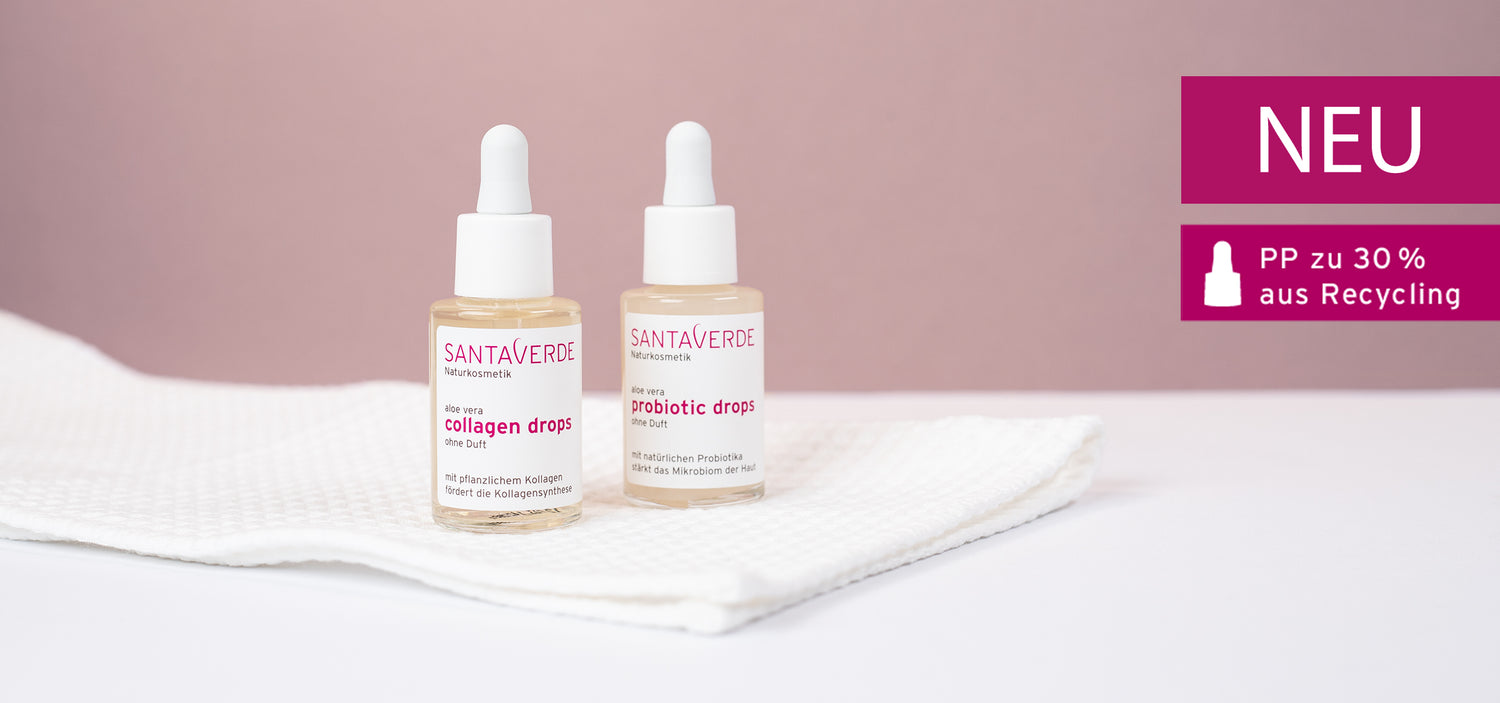 collagen drops und probiotic drops von Santaverde Naturkosmetik