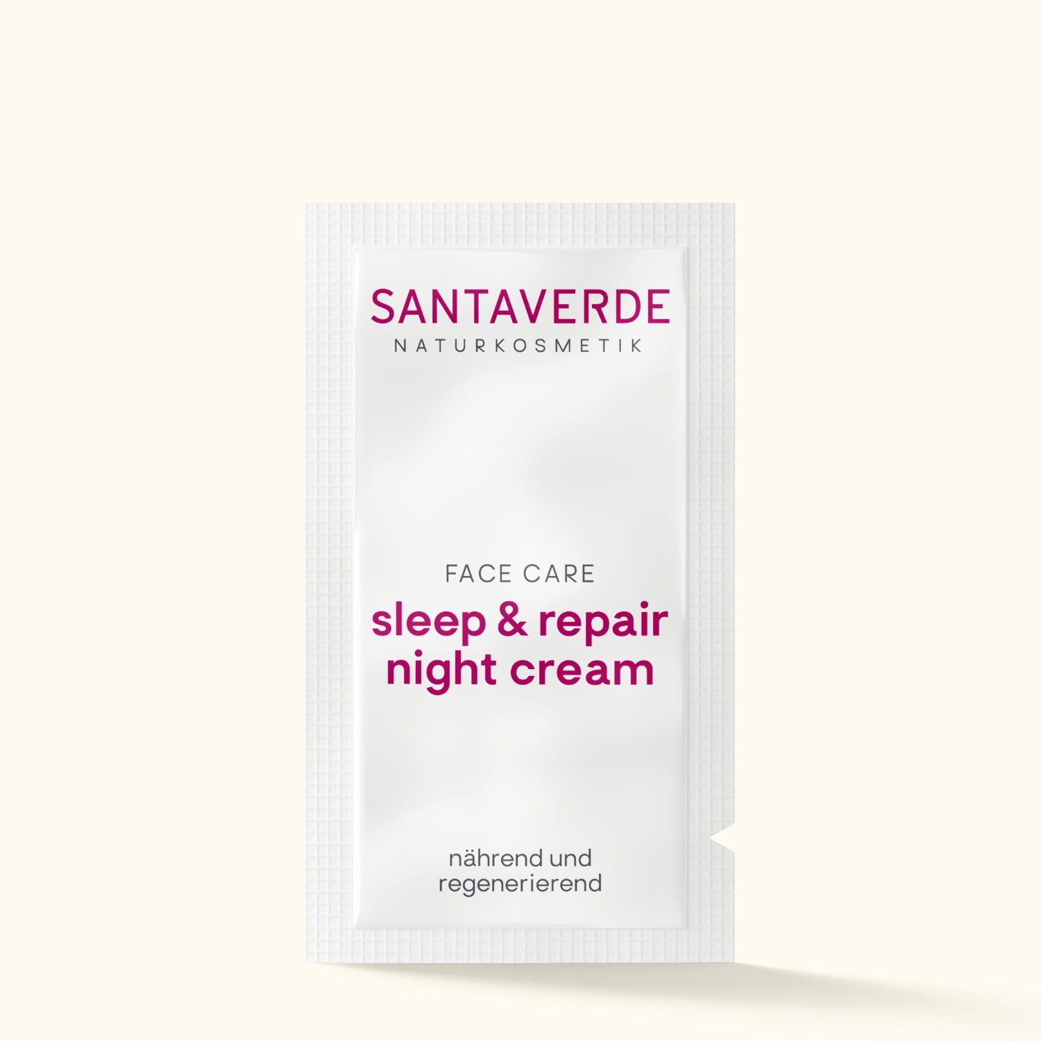 Santaverde Sleep & Repair Night Cream 1 ml – Probensachet der regenerierenden Nachtcreme mit Aloe Vera, Antioxidantien und natürlichen Ölen für intensive Hautpflege über Nacht