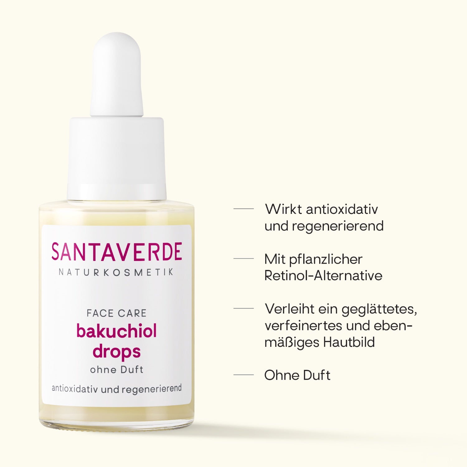 Santaverde Bakuchiol Drops 30 ml Gesichtspflege