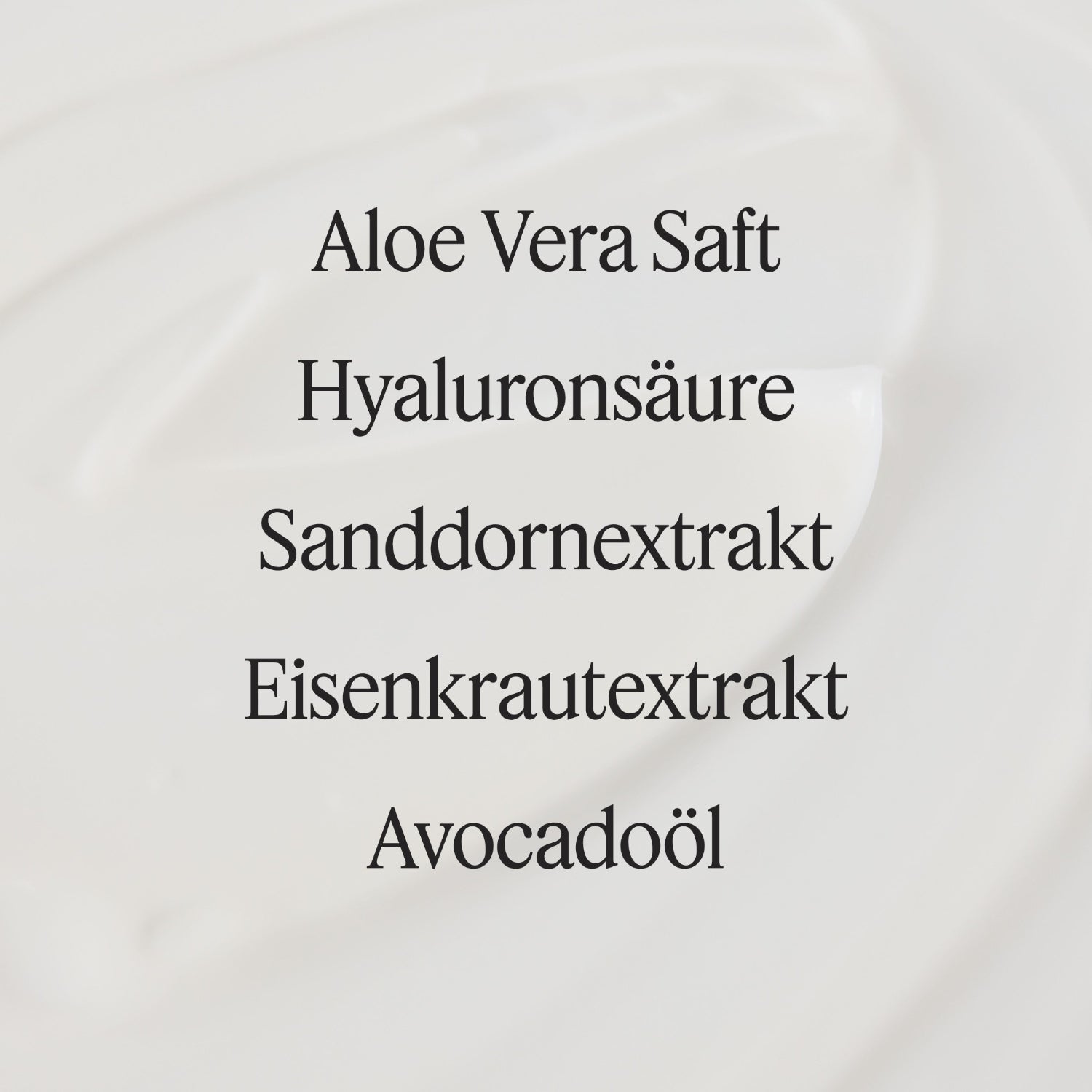 Santaverde Cream Medium – Naturkosmetik-Texturbild der Gesichtscreme mit Aloe Vera und Hyaluronsäure als Hauptwirkstoff