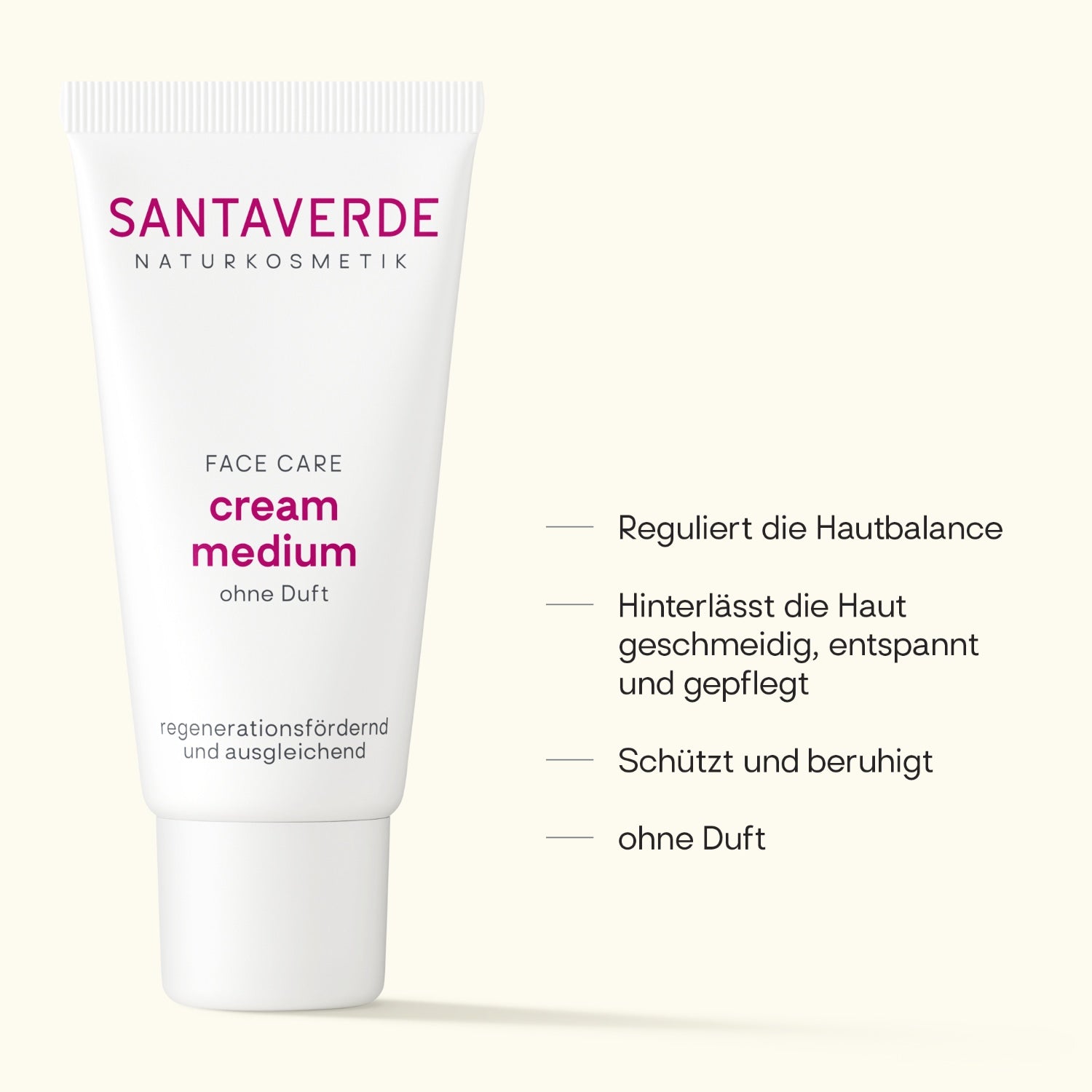 Santaverde Cream Medium ohne Duft für empfindliche Haut