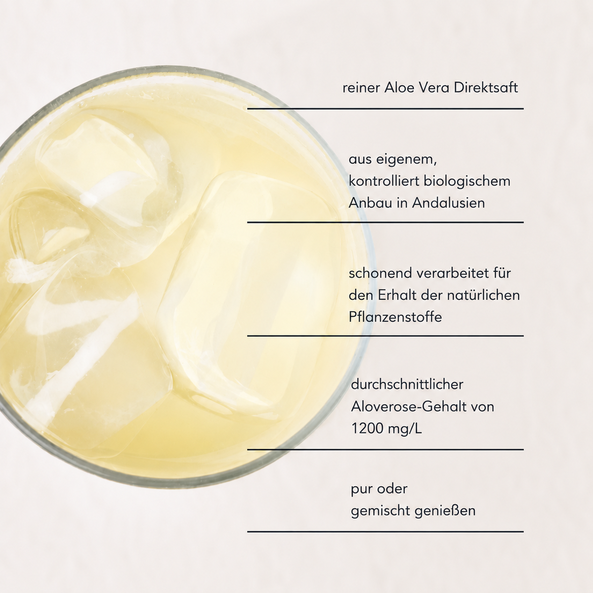 Schaugrafik aloepur Saft mitVorteilen