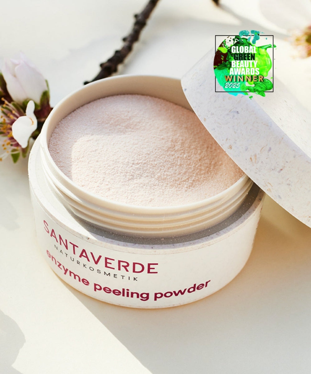 Santaverde enzym peeling powder mit Global Green Beauty Award Siegel