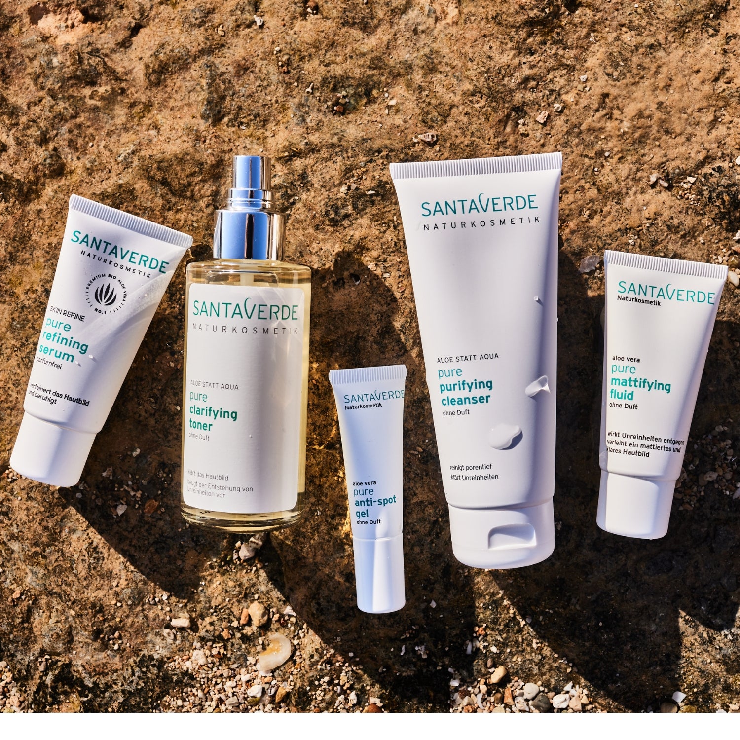 Santaverde Skin Refine Serie – klärende Naturkosmetik für unreine und empfindliche Haut.