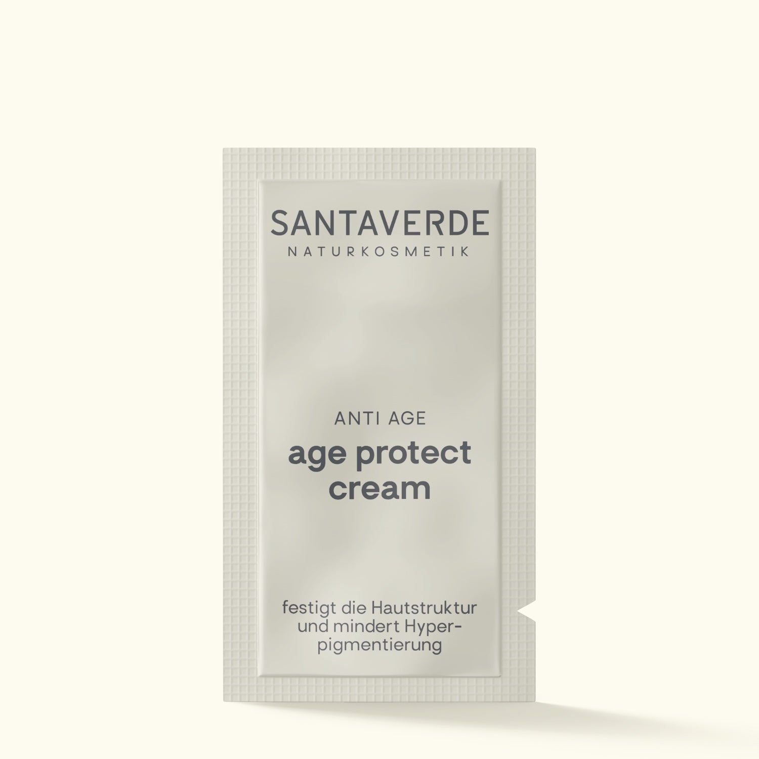 Santaverde Age Protect Cream Probe 1 ml – Naturkosmetik-Gesichtscreme mit Aloe Vera, Hyaluron und Antioxidantien, praktische Einzelanwendung als Sachet