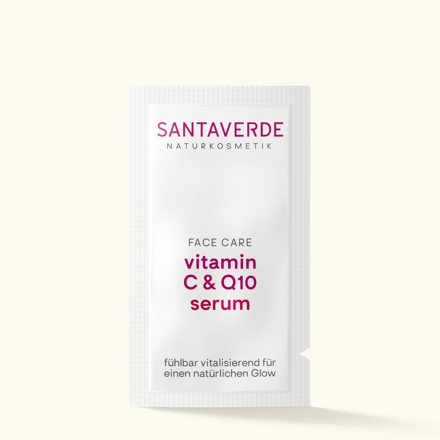 Santaverde Vitamin C & Q10 Serum – Aloe Vera Naturkosmetik Anti-Aging Gesichtspflege mit Vitamin C und Q10, als Sachet