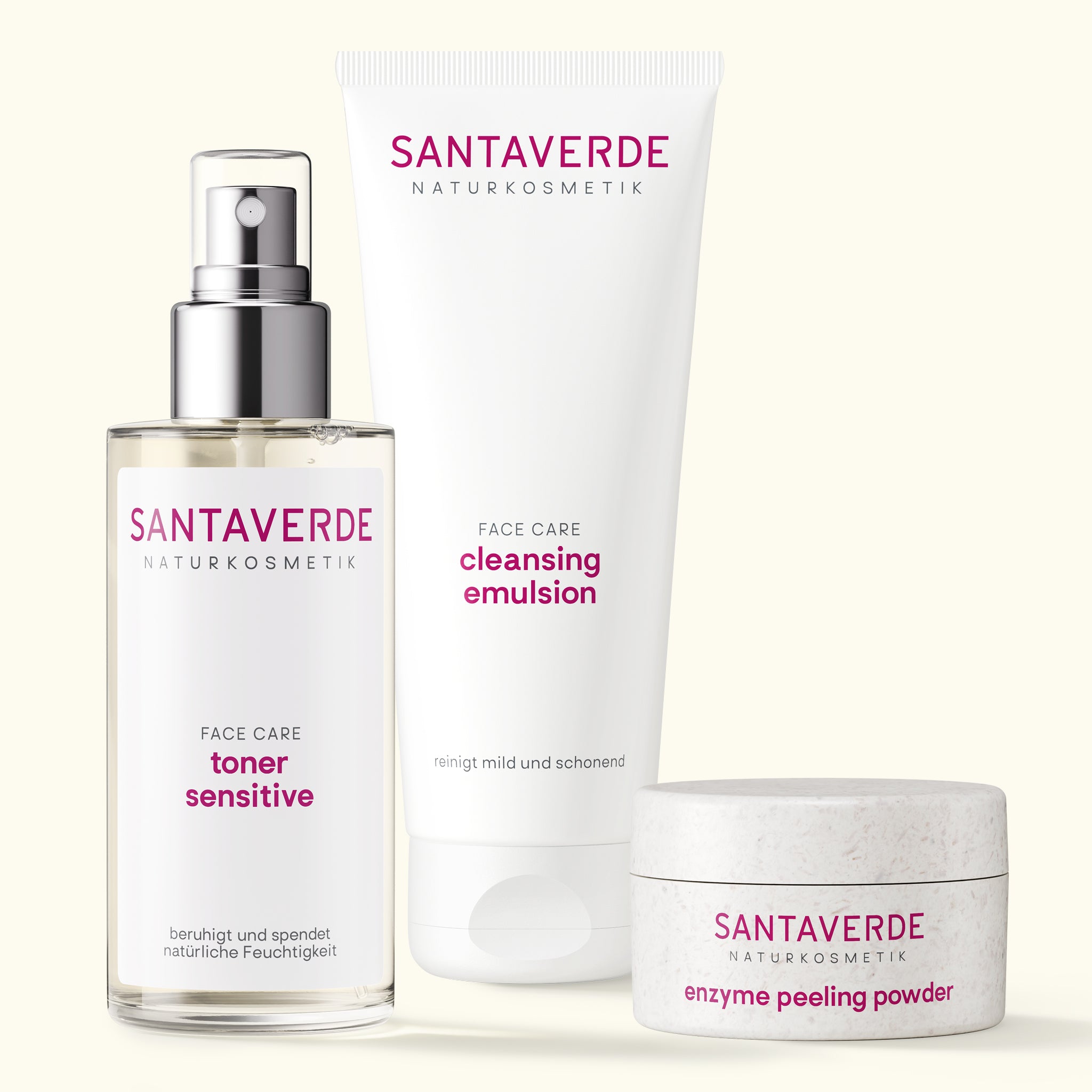 Santaverde Pflegeset für sensible Haut Gesichtspflege Face Care Linie