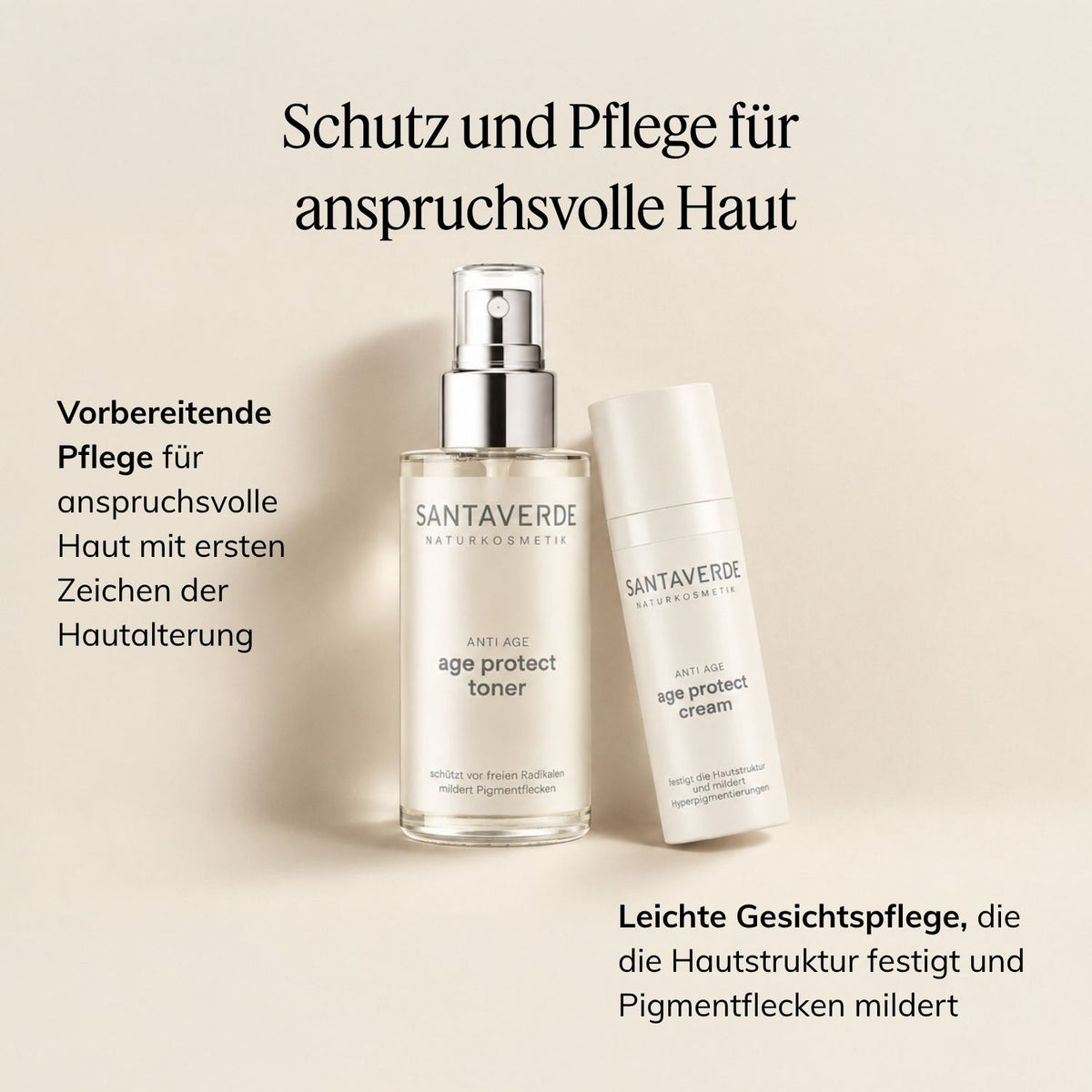 AGE PROTECT Well Aging Duo: Schutz und Pflege für anspruchsvolle Haut. Festigt die Hautstruktur und wirkt gegen erste Zeichen der Hautalterung