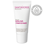 extra reichhaltige, nährende Gesichtscreme und Maske für besonders trockene und strapazierte Haut - Santaverde Naturkosmetik extra rich cream & mask - Tube 