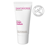 ausgewogene und feuchtigkeitsspendende Gesichtscreme mit Hyaluron für normale bis trockene Haut - Santaverde Naturkosmetik cream medium - Tube